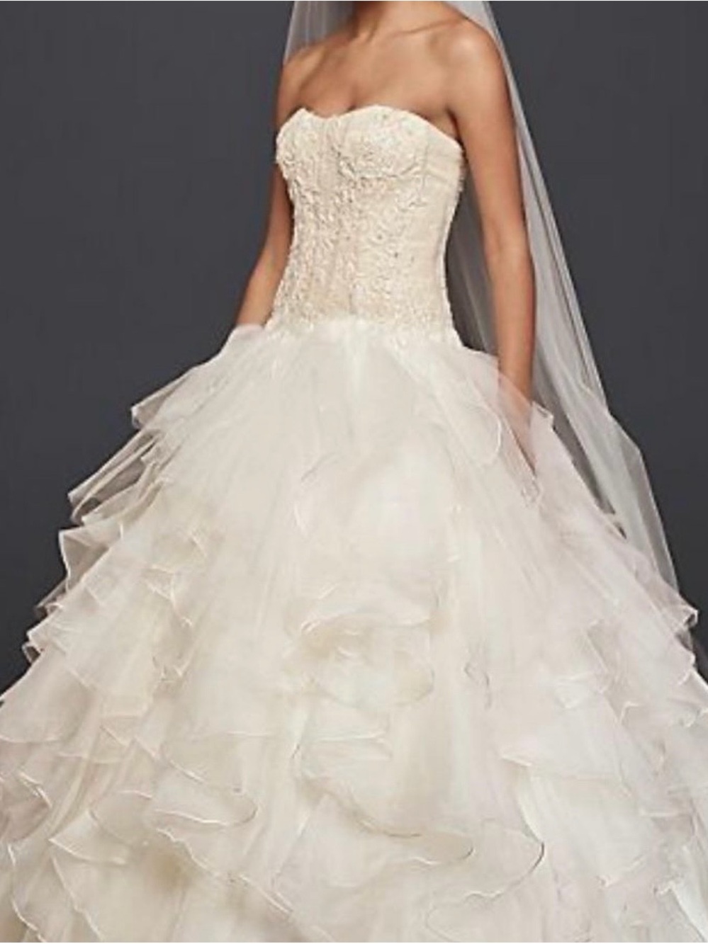 Oleg Cassini Ivory Bridal Gown Label View